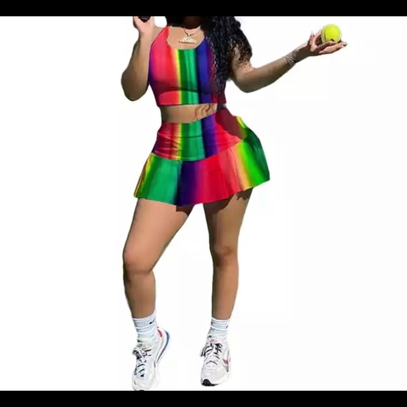 Pants - New Woman’s 2 piece with shorts attached under skirt for more coverage